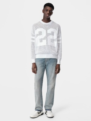 Amiri 22 Crew Men Knitwear White | EGIVBUD-37