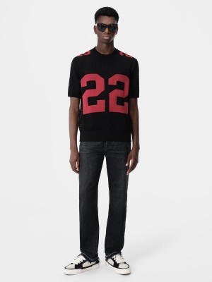 Amiri 22 Tee Men Knitwear Black Red | BQDMJRC-29
