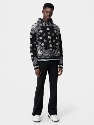 Amiri Bandana Hoodie Men Knitwear Black | RGTCVNJ-32