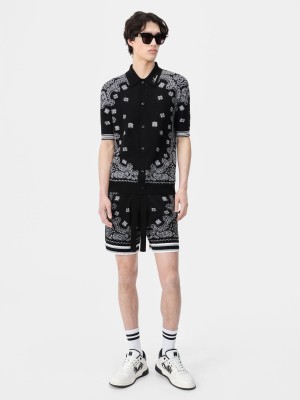 Amiri Bandana Short Men Knitwear Black | RKHDBUX-92