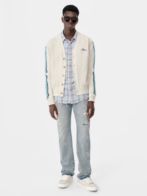 Amiri Bones Cardigan Men Knitwear Birch | DUGJQCL-14