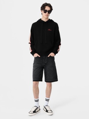 Amiri Bones Hoodie Men Knitwear Black | SFIEZPC-06