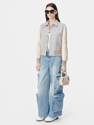 Amiri Bones Jacket Women Outerwear Grey | TKFODVQ-41