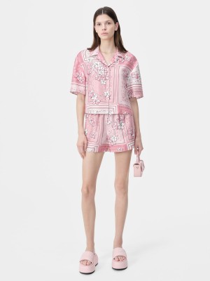 Amiri Floral Bandana Boxer Short Women Shorts Pink | IMSTXQG-05