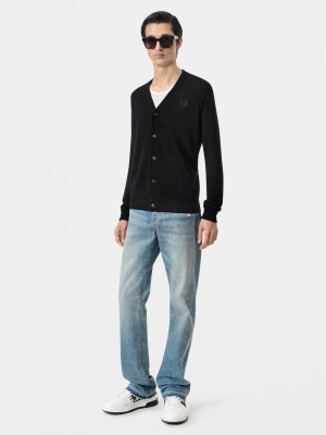 Amiri Ma Cardigan Men Knitwear Black | GDUTRYO-40