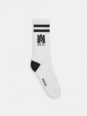 Amiri Ma Core Logo Socks Men Socks White Black | YHWOSQP-85