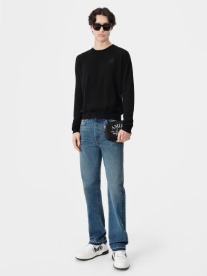 Amiri Ma Crew Men Knitwear Black | SLBZRVM-72