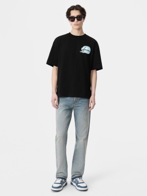 Amiri Paradise Airbrush Tee Men T Shirts Black | XRIANOM-90
