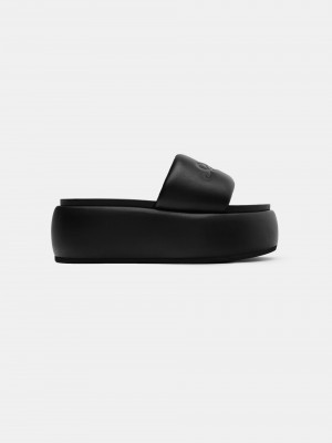 Amiri Script Platform Sandal Women Sandals Black | IEDWONU-38