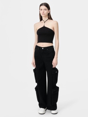 Amiri Stacked Halter Top Women Knitwear Black | DNCSBPO-02