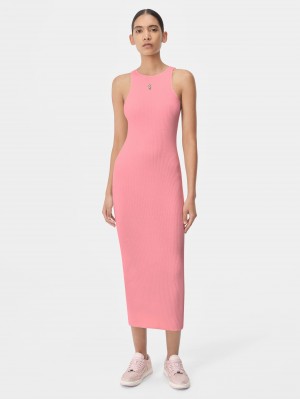 Amiri Stacked Maxi Dress Women Knitwear Pink | POFXYWS-02