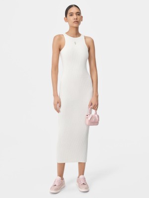 Amiri Stacked Maxi Dress Women Knitwear Alabaster | MLXQAHI-41