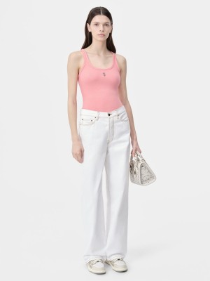 Amiri Stacked Ribbed Tank Women T Shirts Pink | CMDXFEN-80