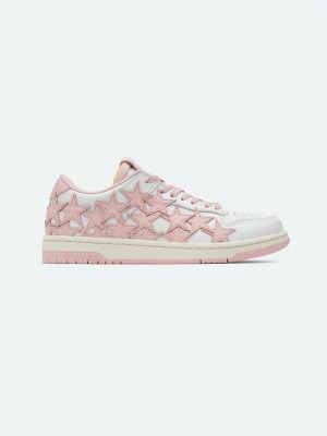 Amiri Stars Low Women Sneakers White Pink | ZHWCBYK-96