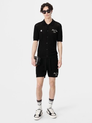 Amiri Surf Club Crotchet Short Men Knitwear Black | BIUOKNW-83