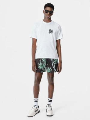 Amiri Twisted Palms Swim Trunk Men Shorts Black | GJWSHDR-21
