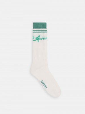 Amiri Wave Socks Men Socks Blue | BAUGVIX-57