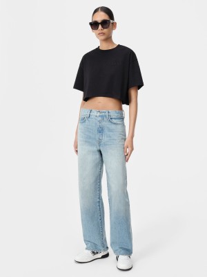 Amiri Wide Straight Jean Women Denim Blue | PHOWVLD-53