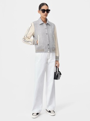 Amiri Wide Straight Jean Women Denim White | ZFREPIO-43