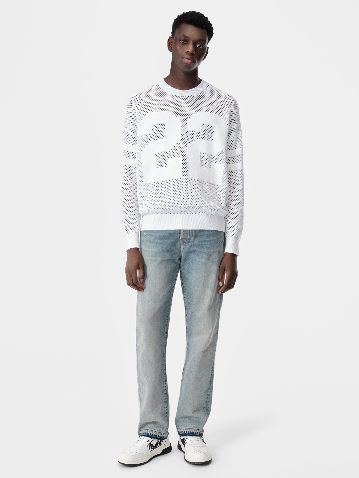 Amiri 22 Crew Men Knitwear White | EGIVBUD-37