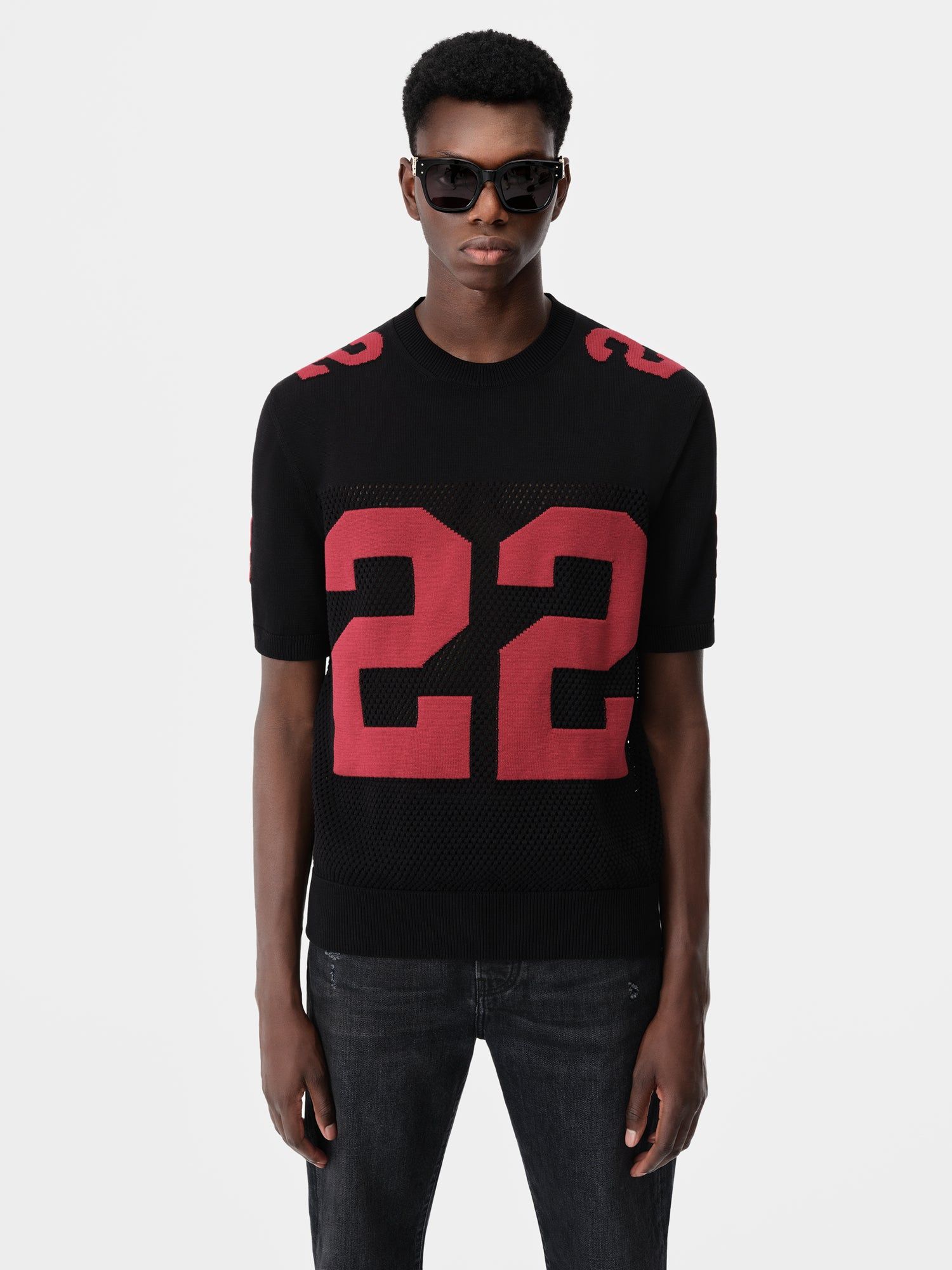 Amiri 22 Tee Men Knitwear Black Red | BQDMJRC-29