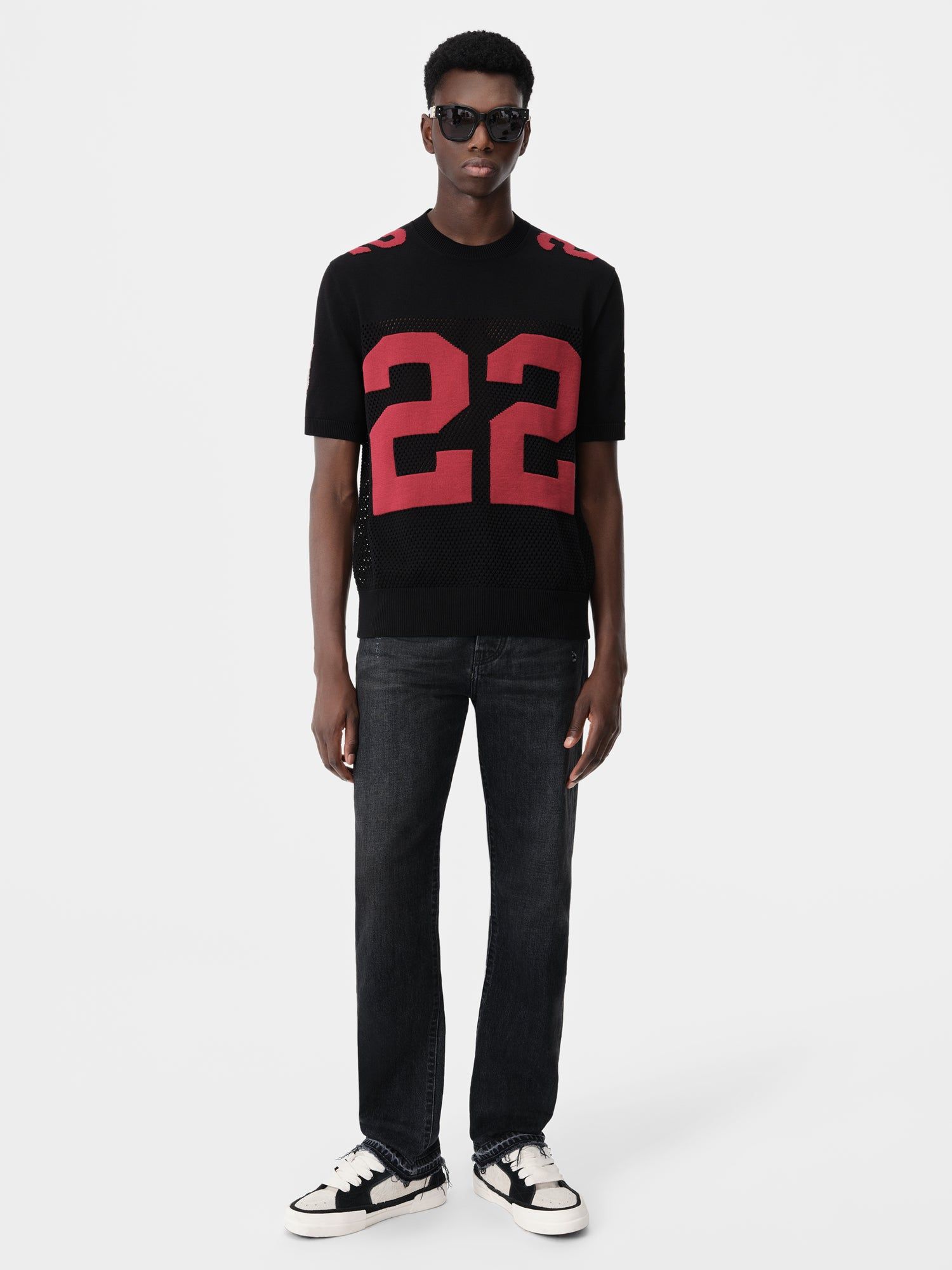 Amiri 22 Tee Men Knitwear Black Red | BQDMJRC-29