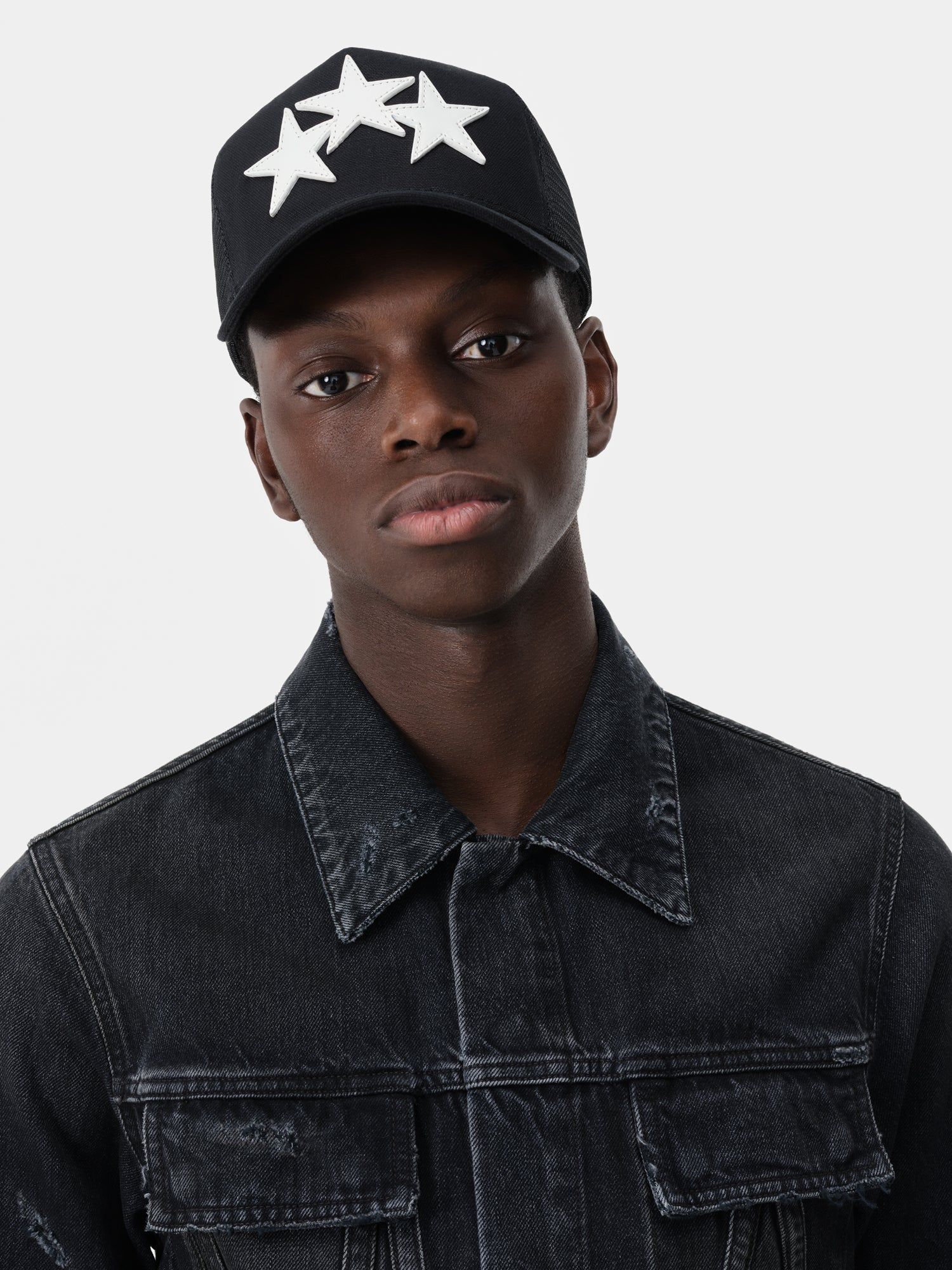 Amiri 3 Star Trucker Hat Men Hats Black / White | QHRLWXK-38