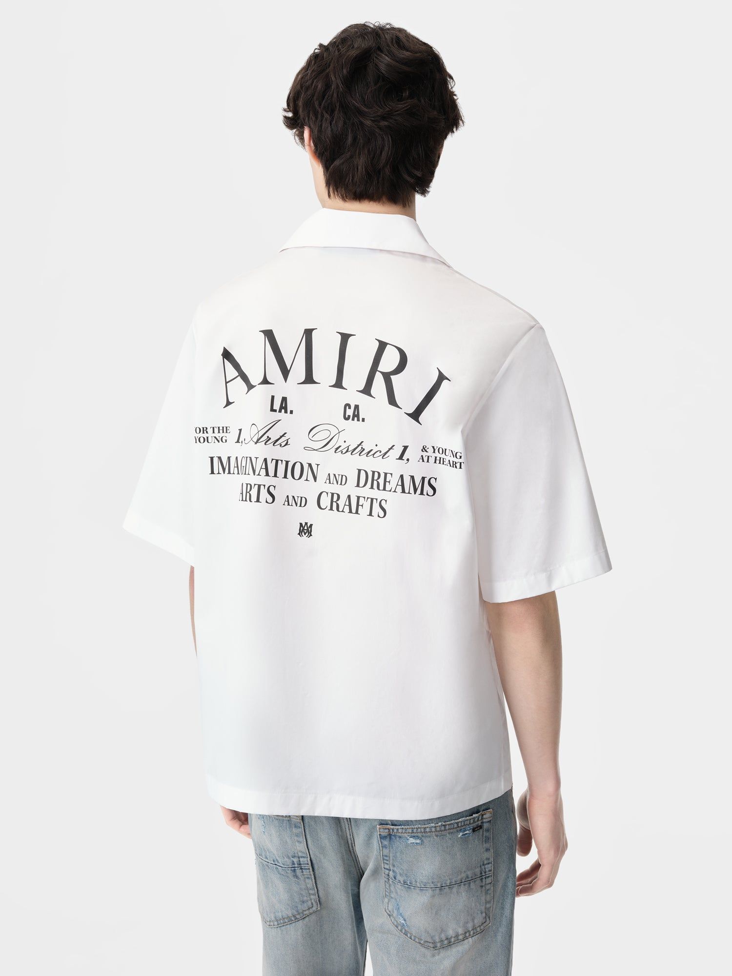 Amiri Arts District Camp Shirt Men Shirts White | JCFVRYD-95