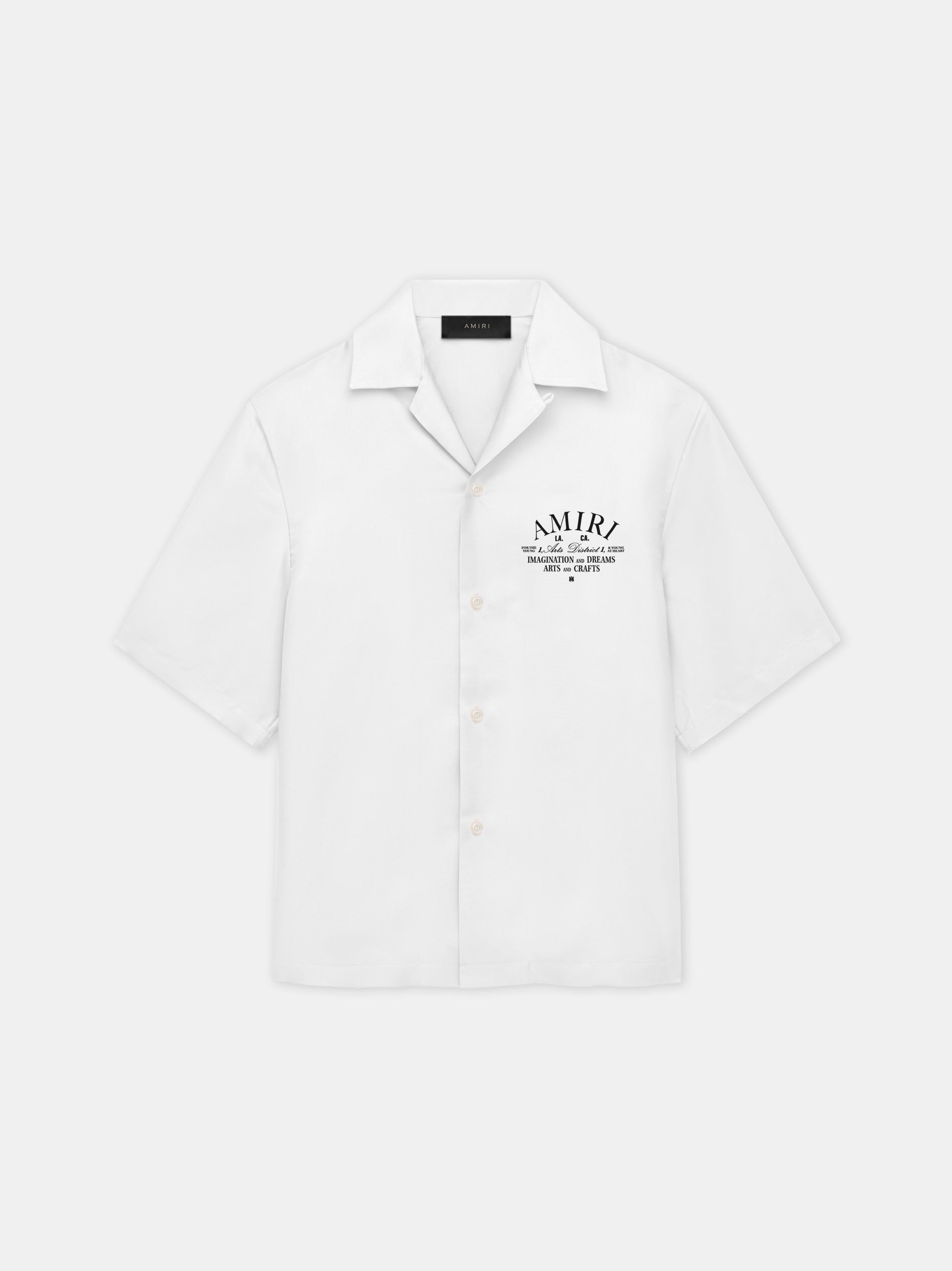 Amiri Arts District Camp Shirt Men Shirts White | JCFVRYD-95