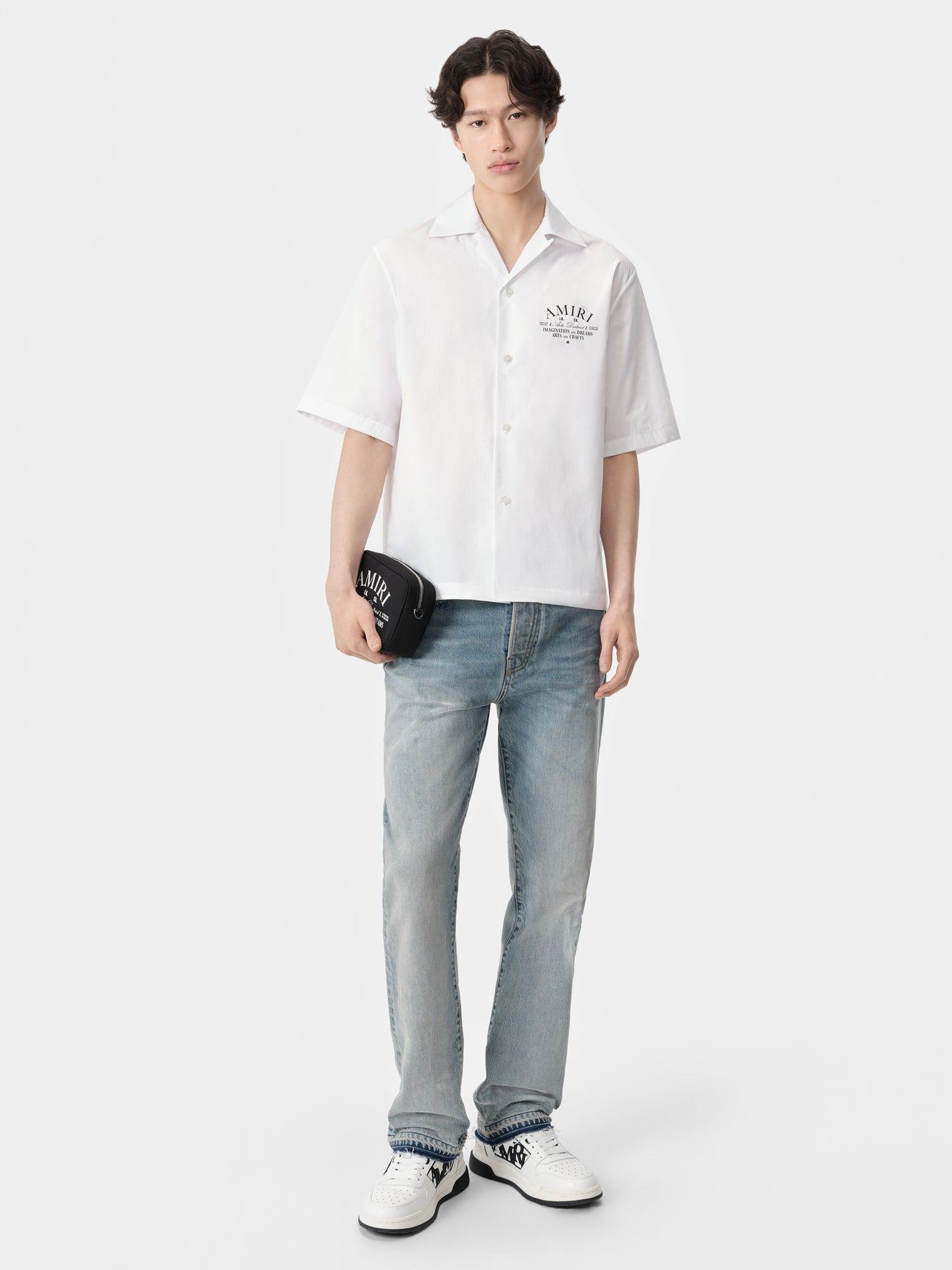 Amiri Arts District Camp Shirt Men Shirts White | JCFVRYD-95