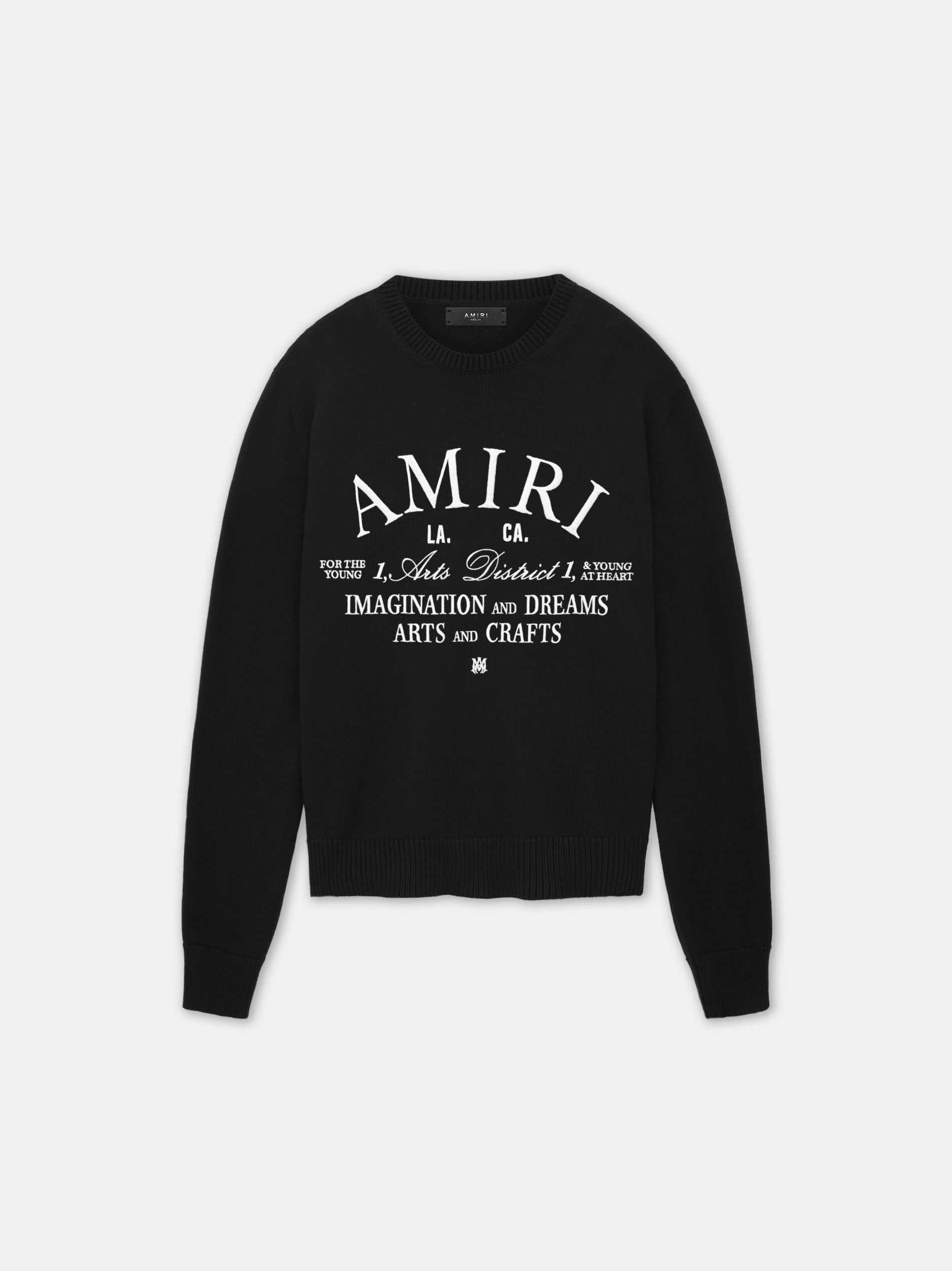Amiri Arts District Crew Men Knitwear Black | SEOMHQY-57