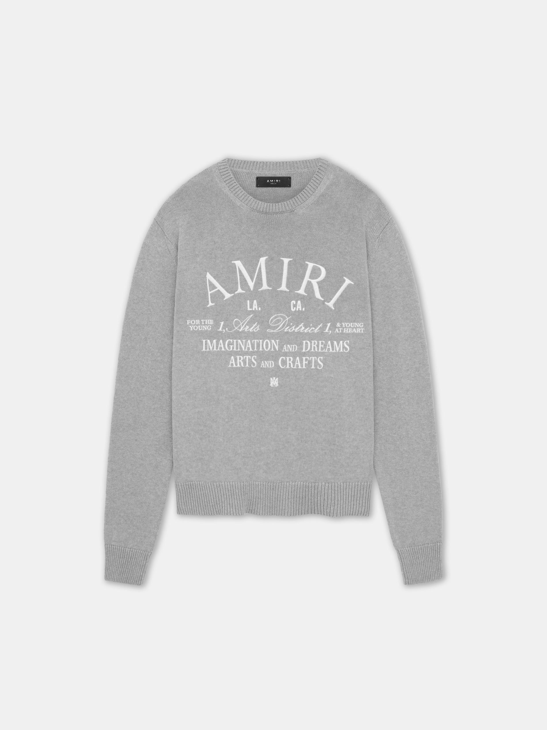 Amiri Arts District Crew Men Knitwear Grey | BVRPDCO-68