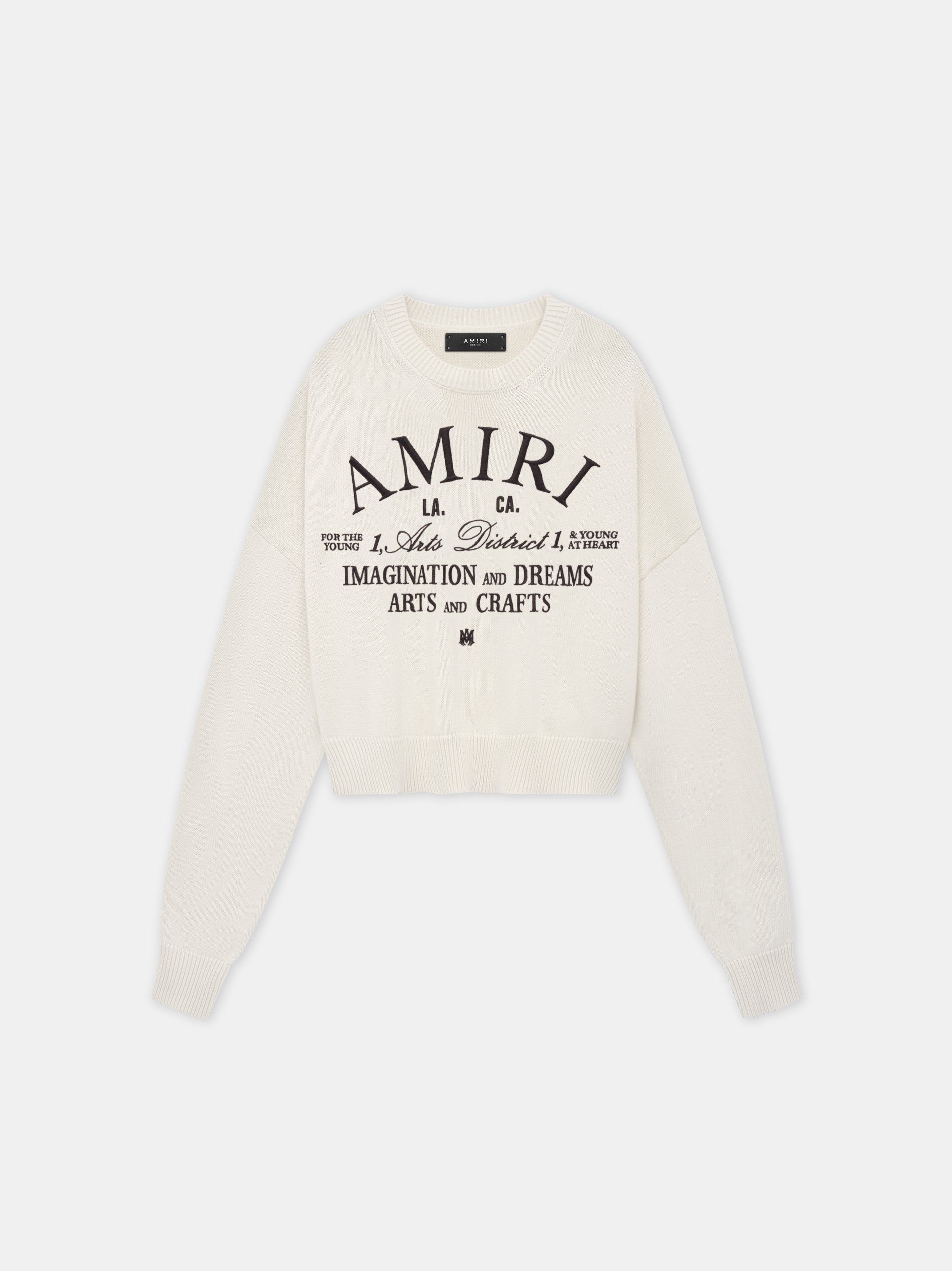 Amiri Arts District Crew Women Knitwear White | MRGBNWO-26
