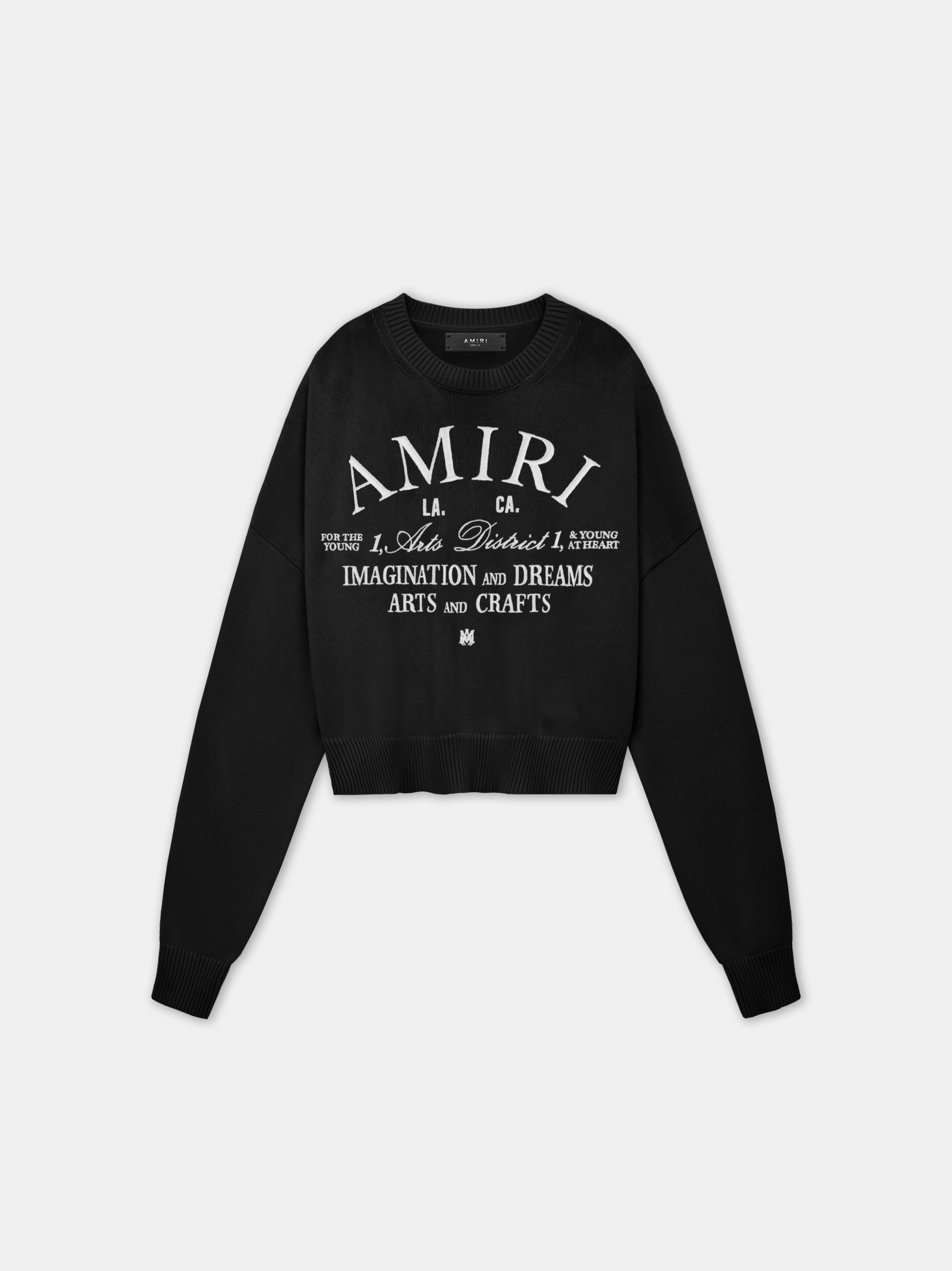 Amiri Arts District Crew Women Knitwear Black | TRUJGXV-20