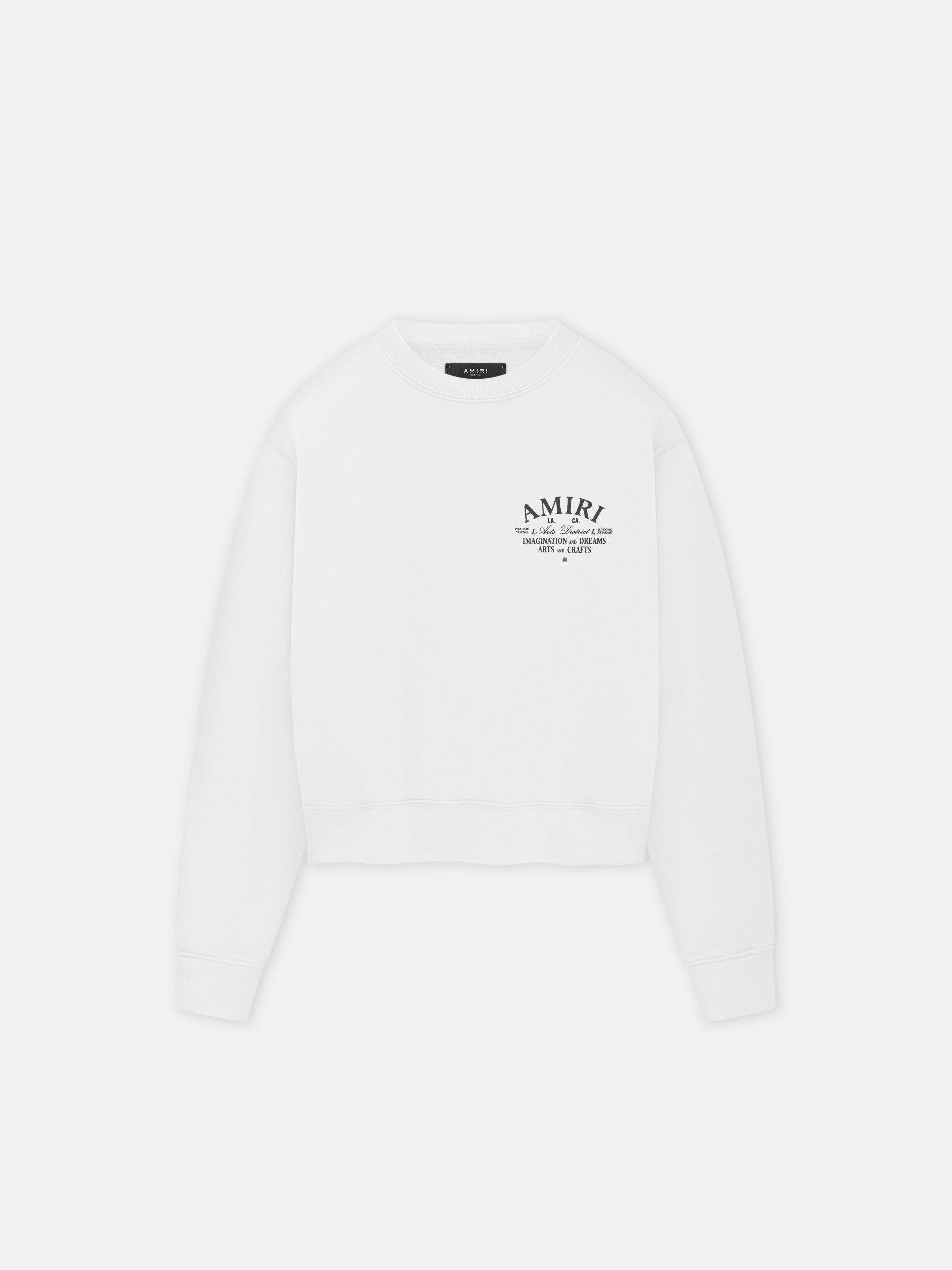 Amiri Arts District Crew Women Sweatshirts White | NGRXSZE-60