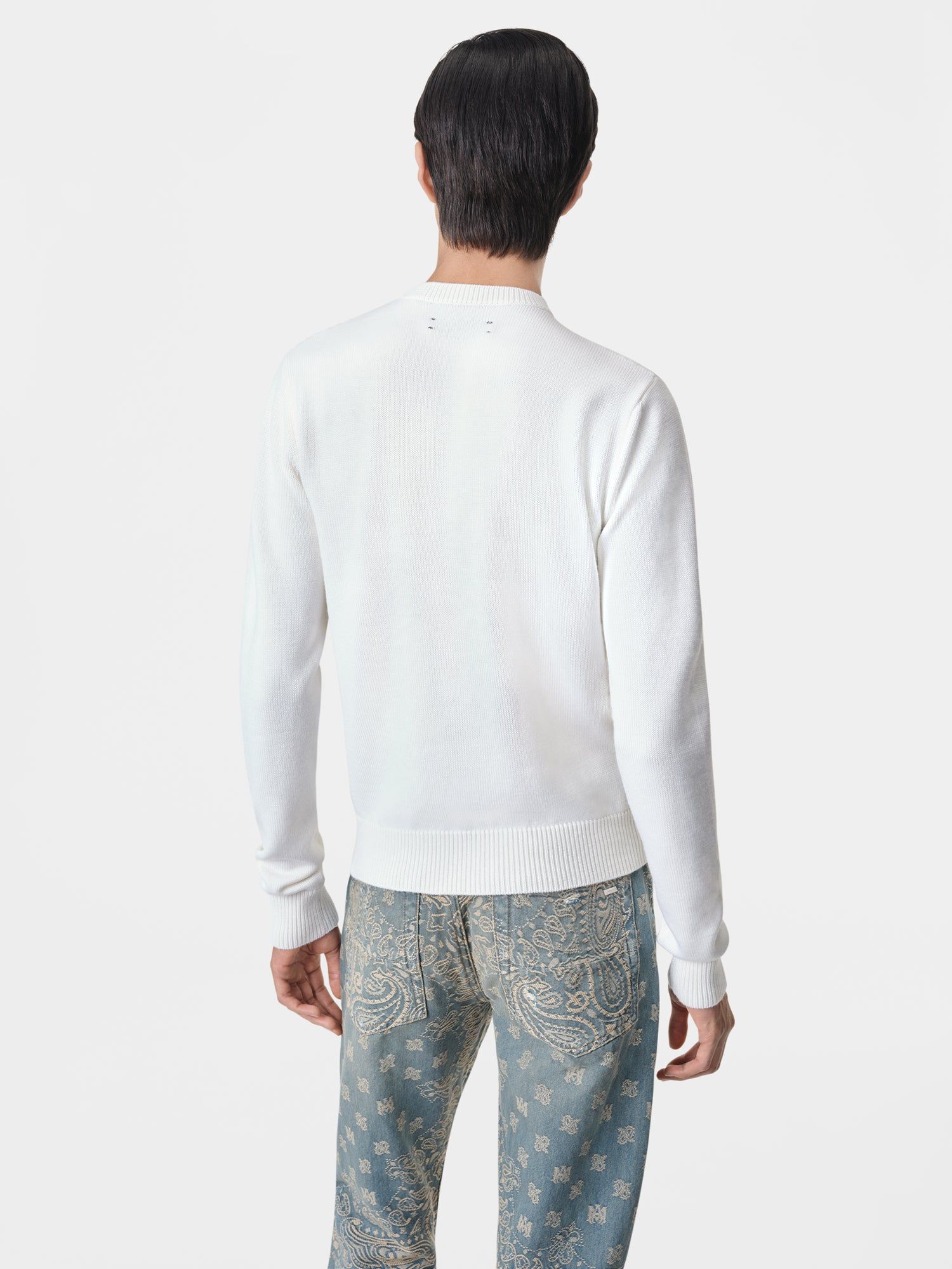 Amiri Arts District Crewneck Men Knitwear Alabaster | HCWDAEF-14