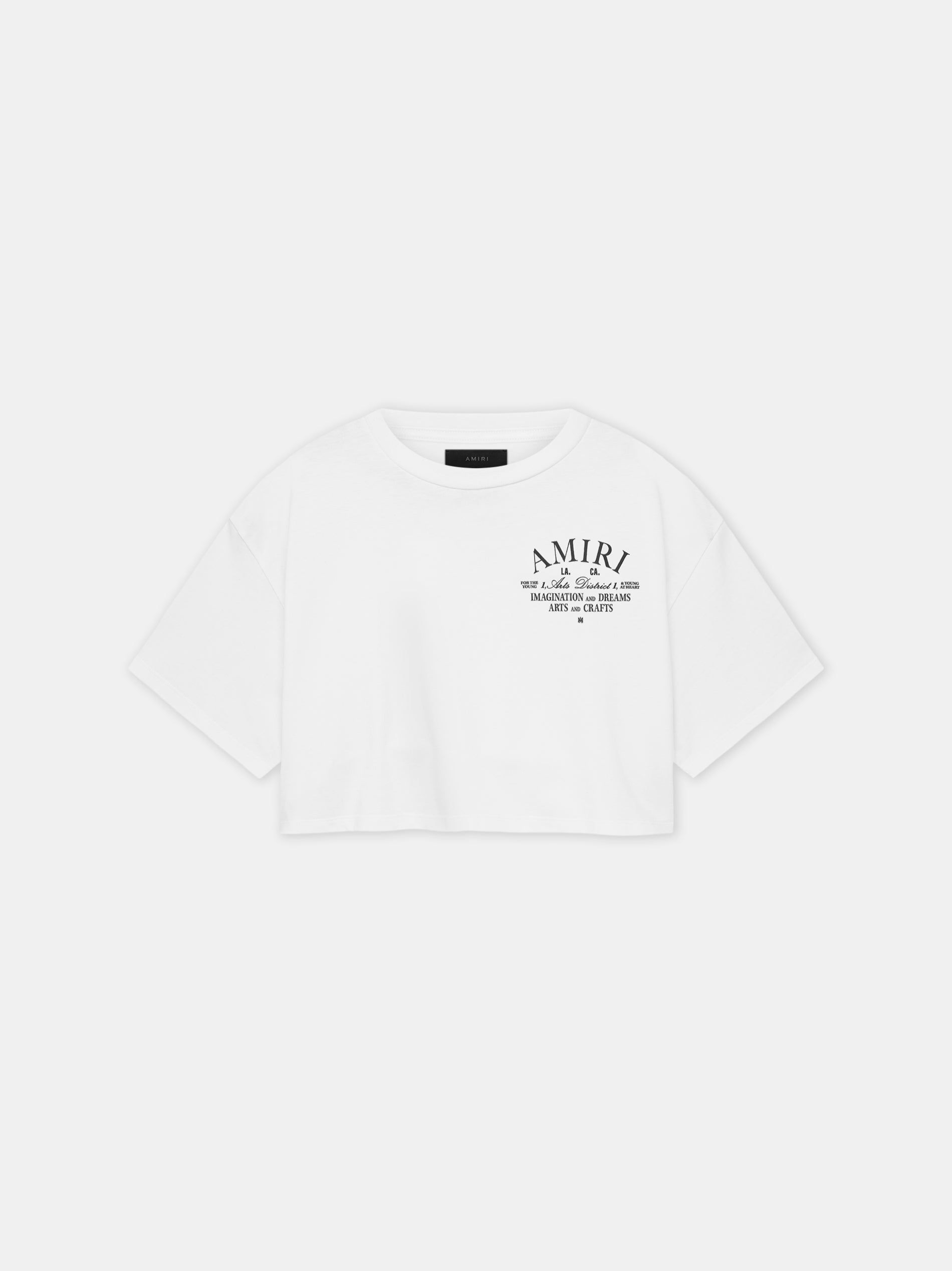 Amiri Arts District Cropped Tee Women T Shirts White | BLGDYFN-08