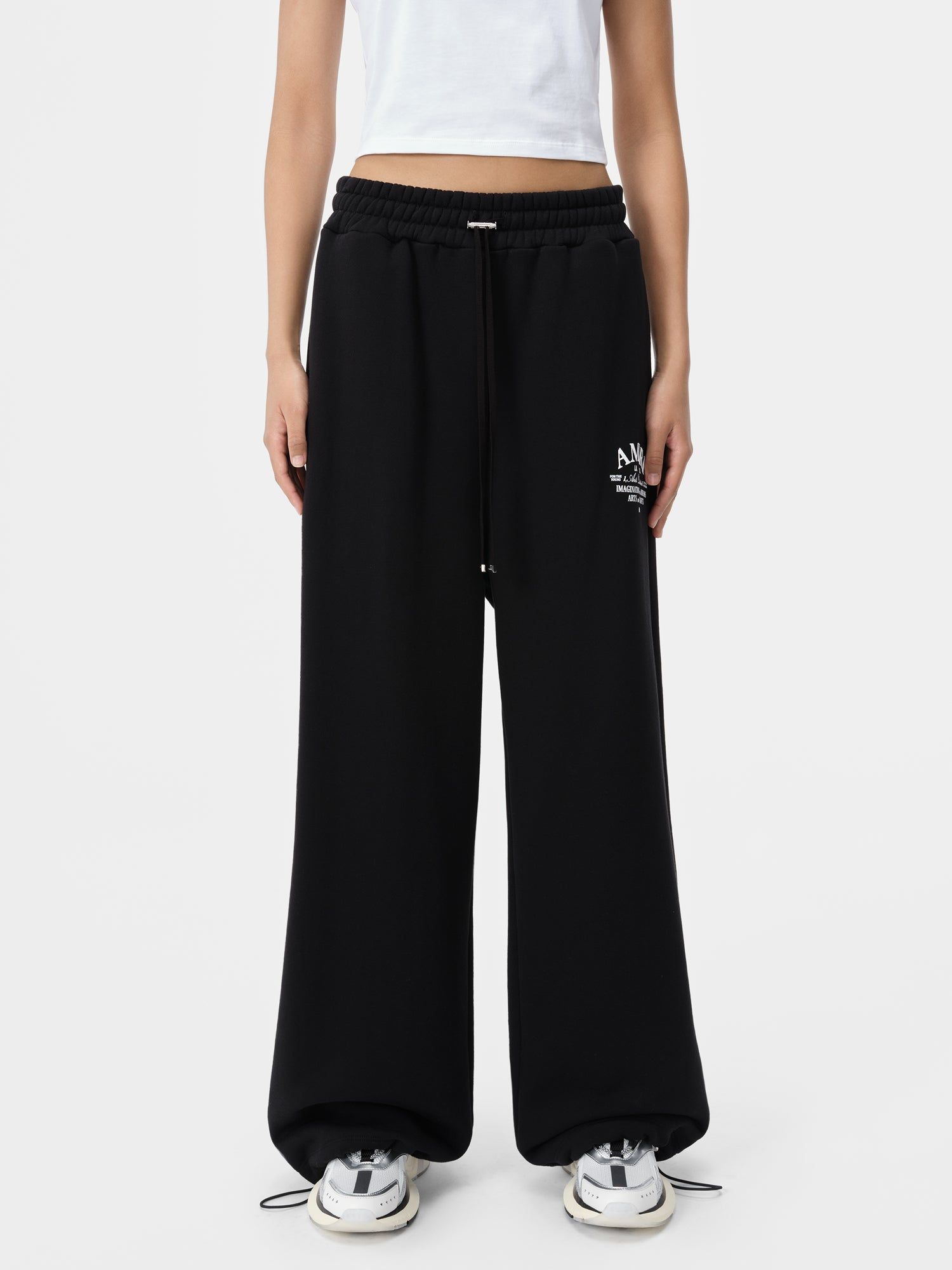Amiri Arts District Flare Sweatpant Women Shorts Black | FLHZSTN-59