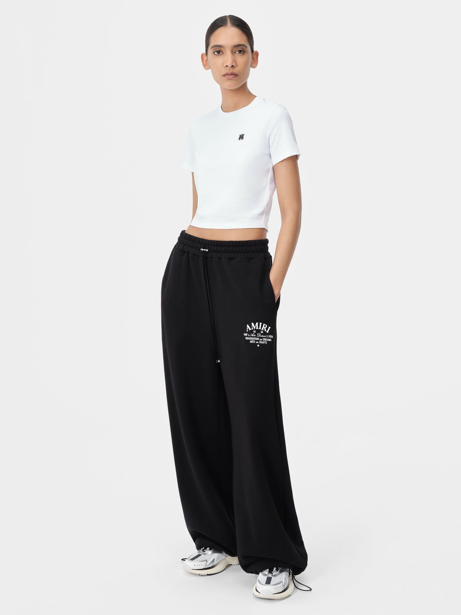 Amiri Arts District Flare Sweatpant Women Shorts Black | FLHZSTN-59