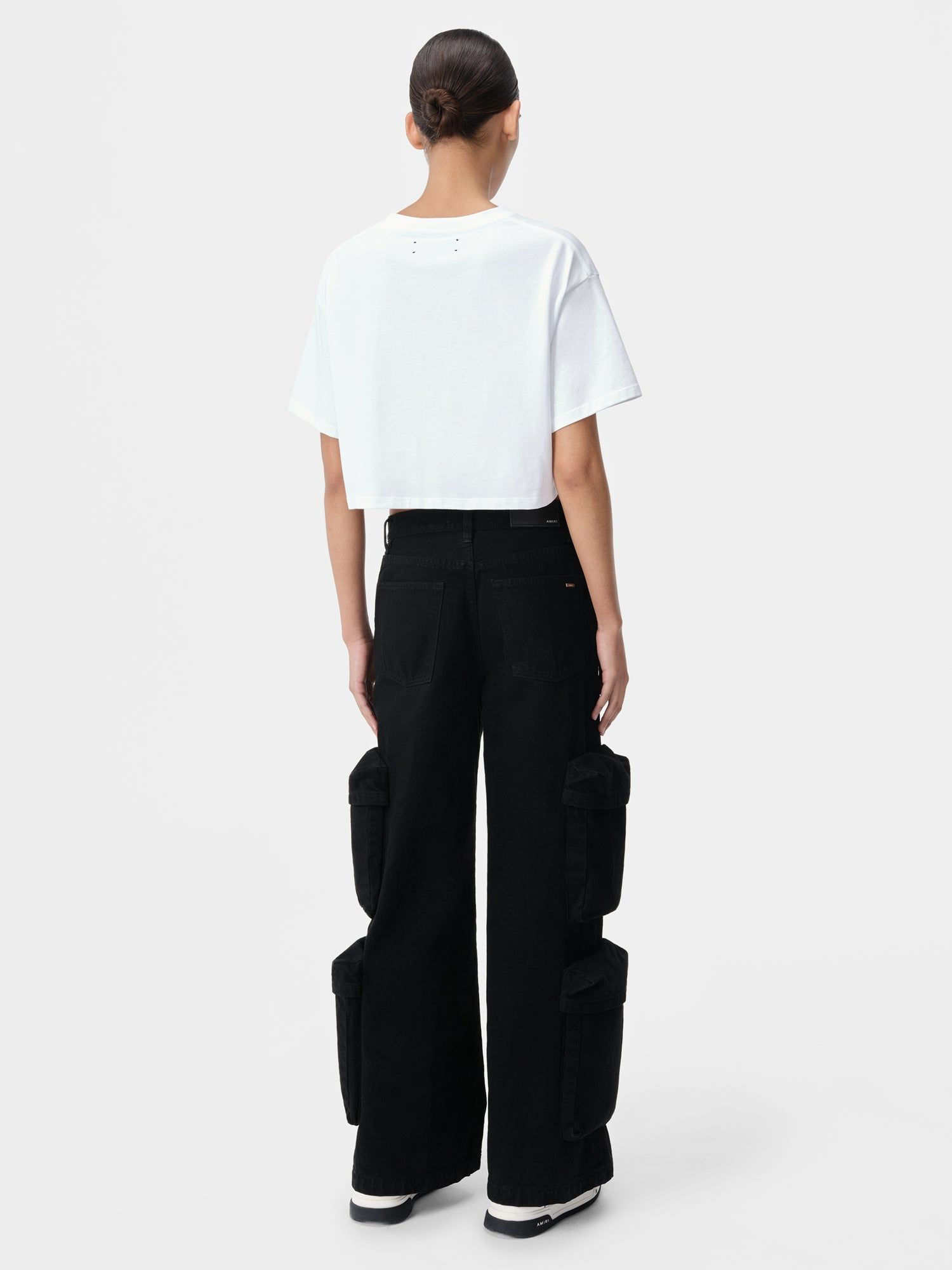 Amiri Baggy Cargo Jean Women Denim Black | XMEKFDZ-52