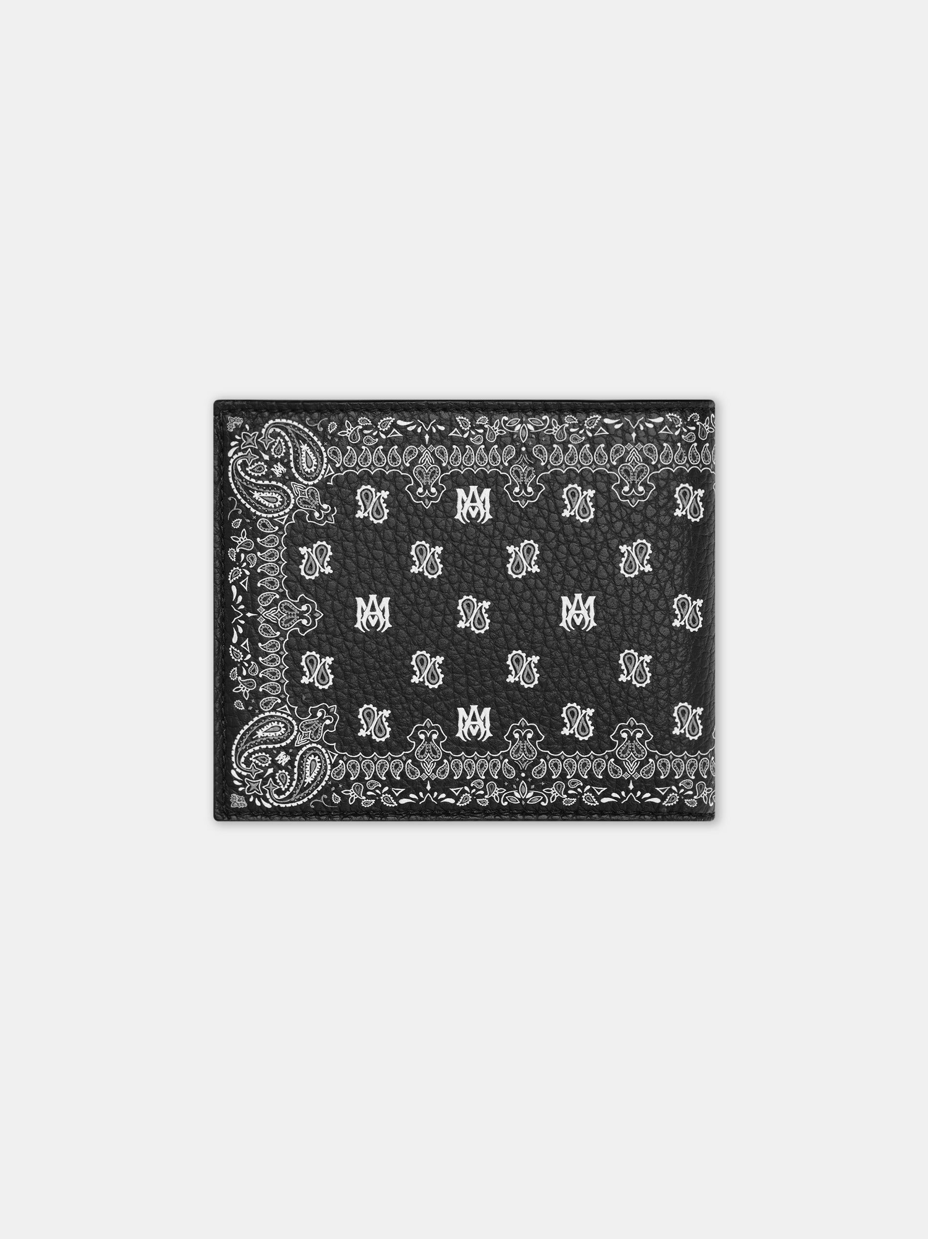 Amiri Bandana Bi-fold Men Small Leather Goods Black | QENYOHD-96