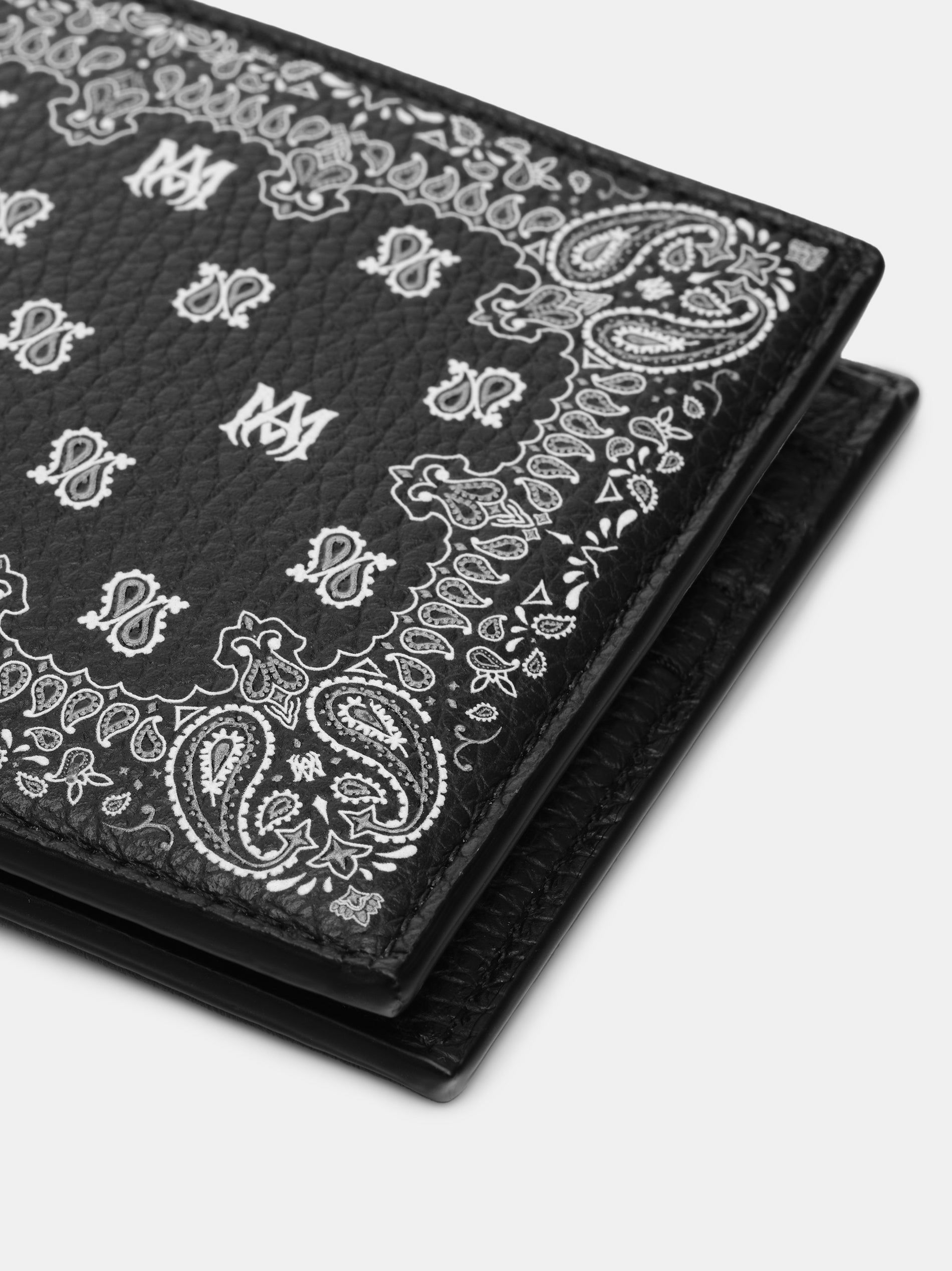Amiri Bandana Bi-fold Men Small Leather Goods Black | QENYOHD-96