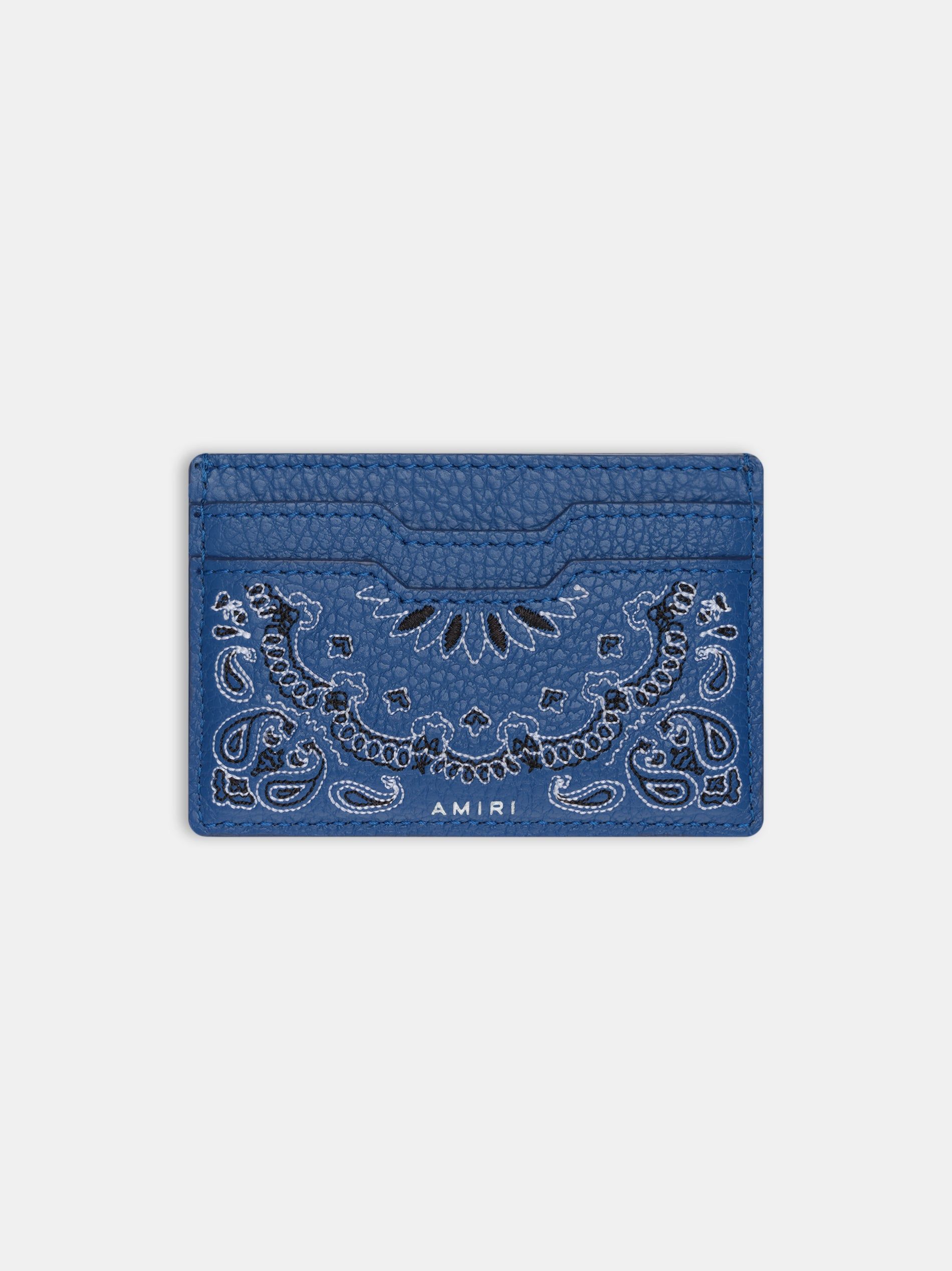 Amiri Bandana Card Holder Men Small Leather Goods Blue | OWRLMHF-73