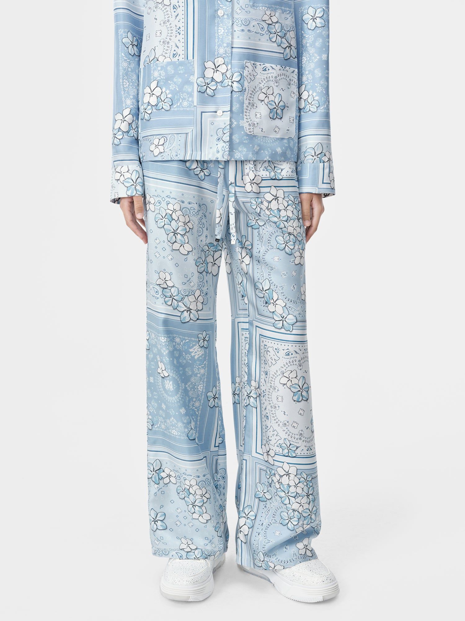 Amiri Bandana Floral Pj Pant Women Pants Cerulean | UHFABOX-50