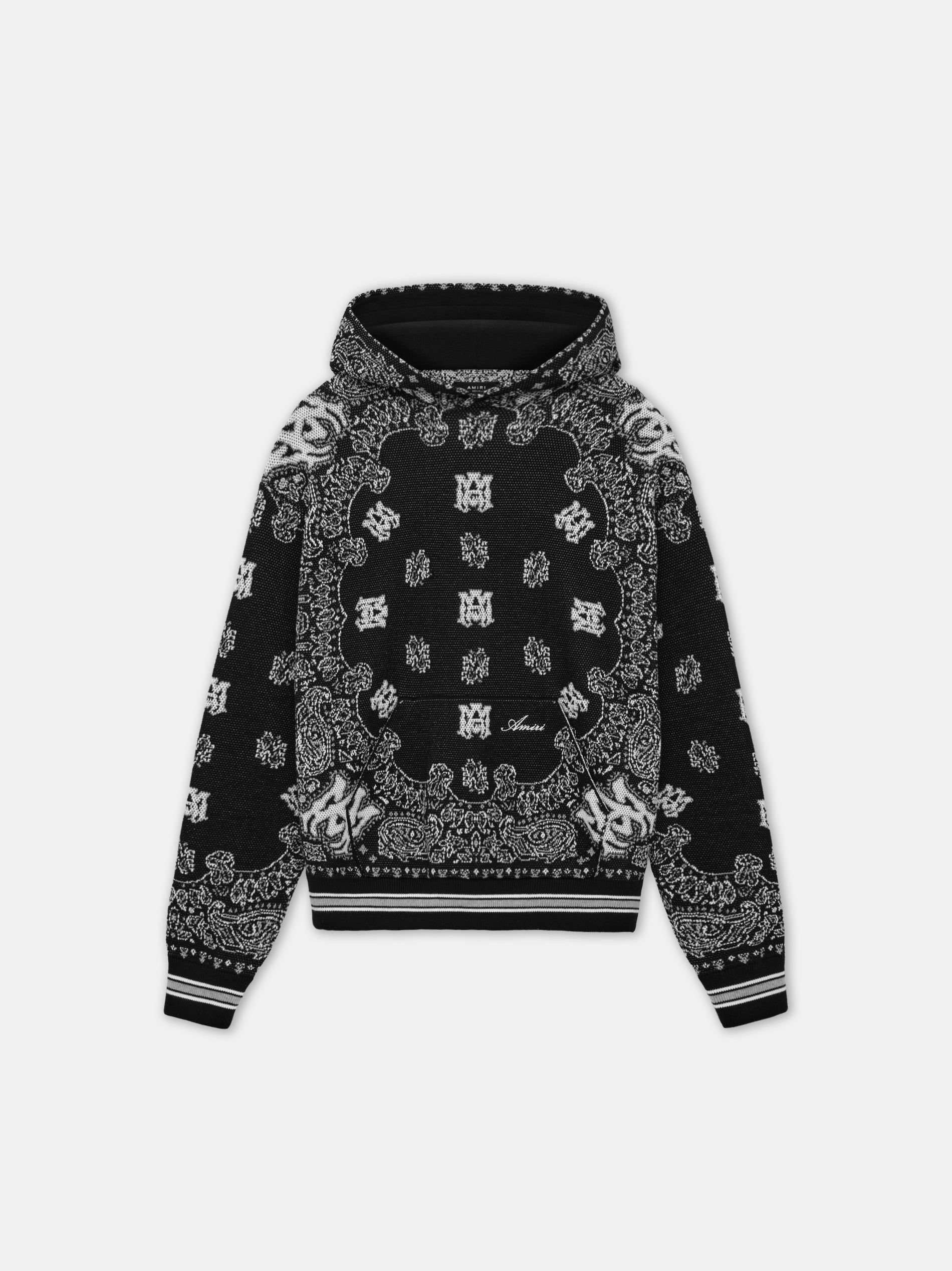 Amiri Bandana Hoodie Men Knitwear Black | RGTCVNJ-32