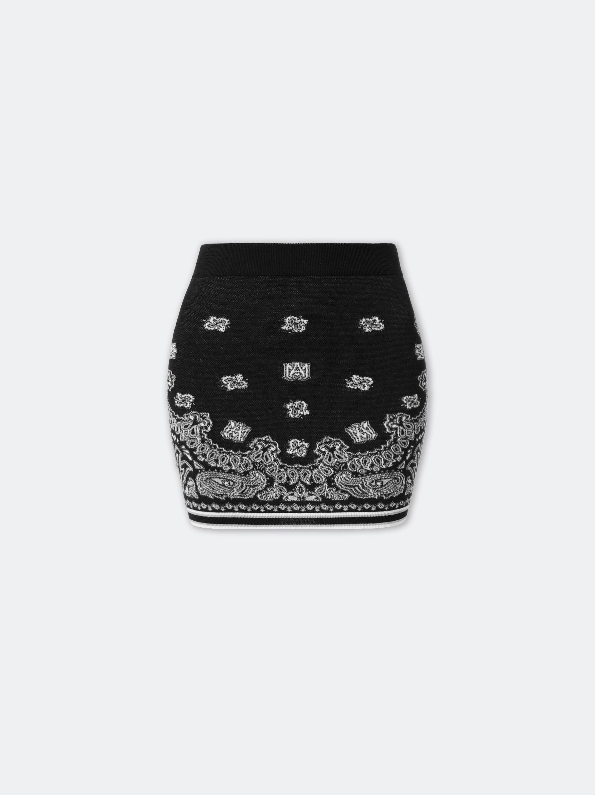 Amiri Bandana Mini Skirt Women Knitwear Black | MOYCIAV-48