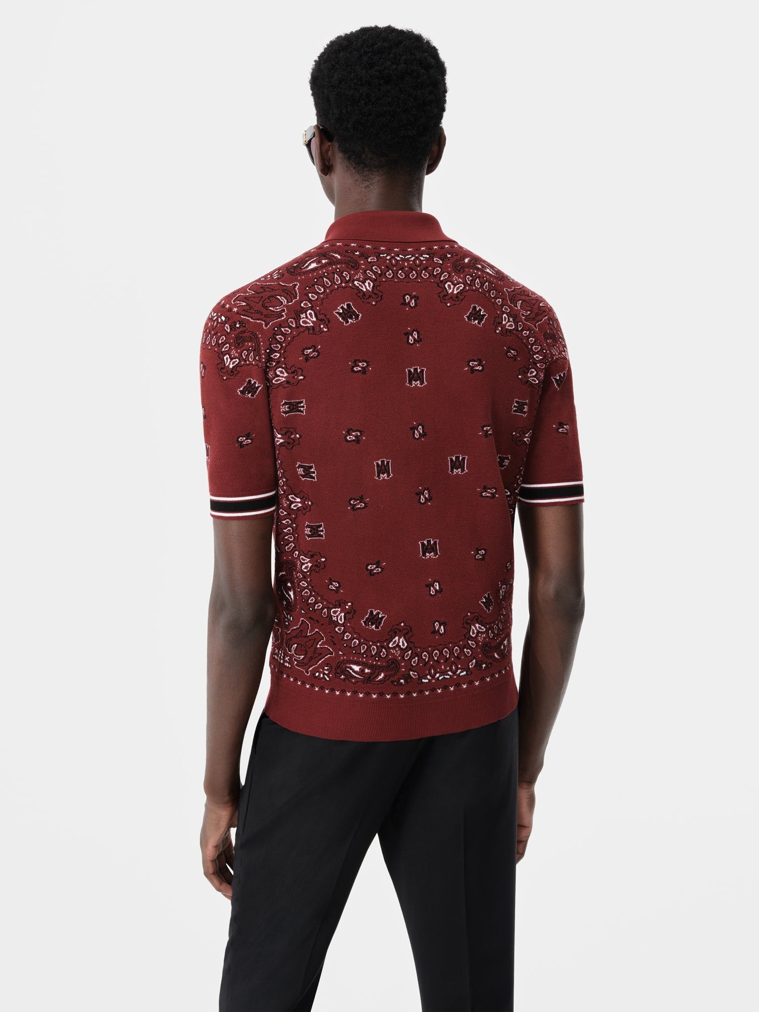 Amiri Bandana Polo Men Knitwear Red | CUWPQKA-90