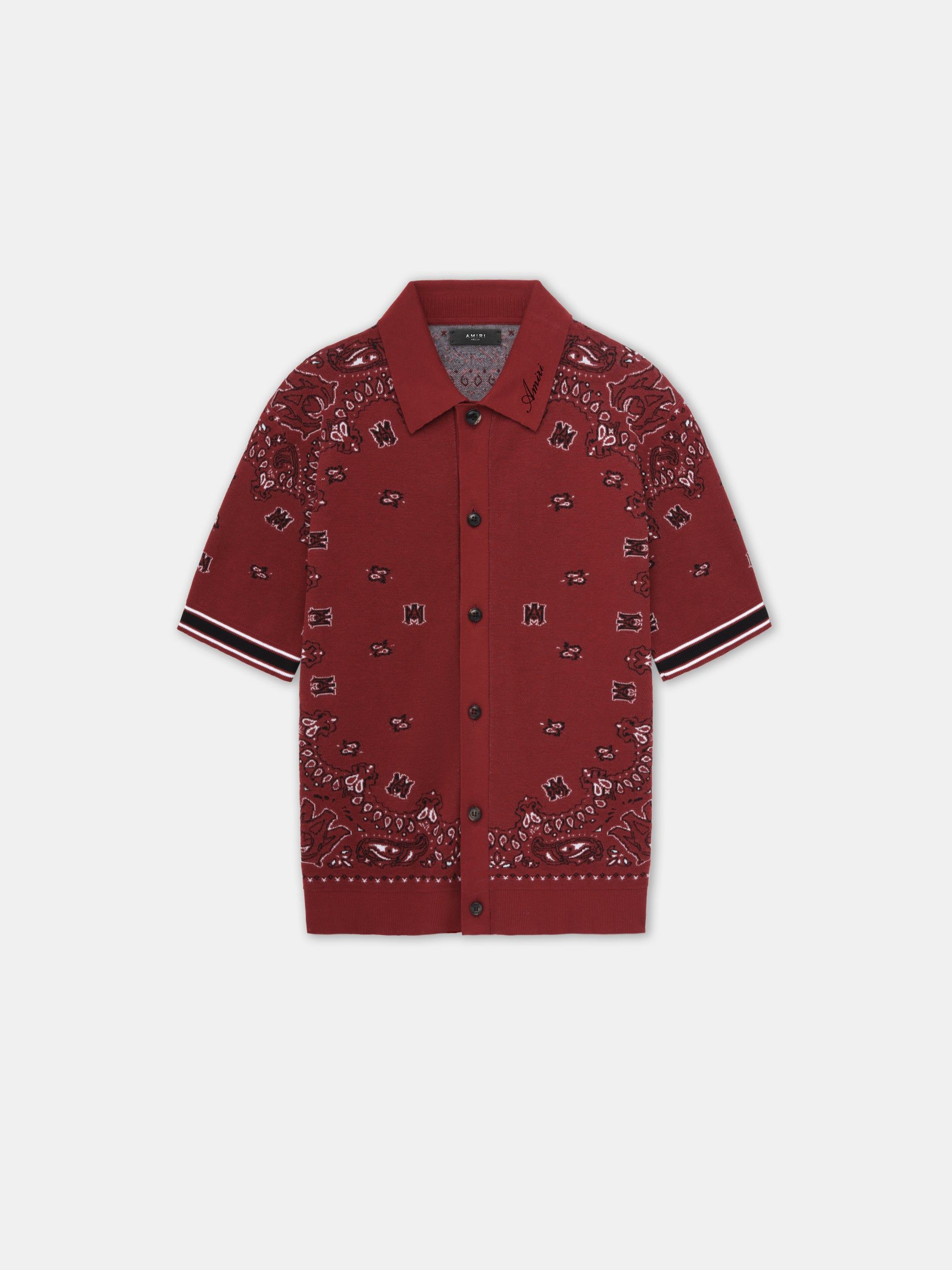 Amiri Bandana Polo Men Knitwear Red | CUWPQKA-90
