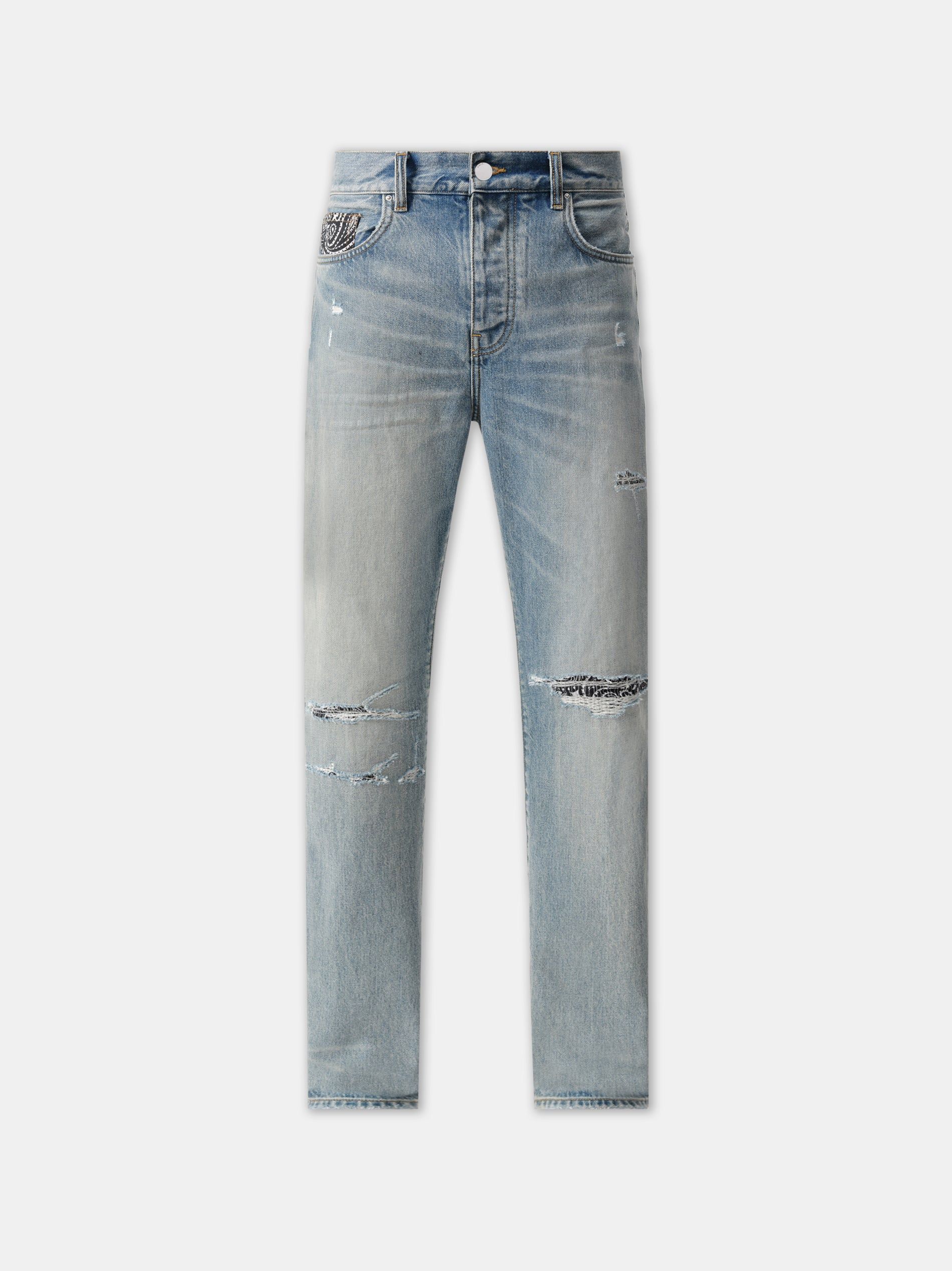 Amiri Bandana Repair Straight Jean Men Denim Indigo | XJAEFWB-42