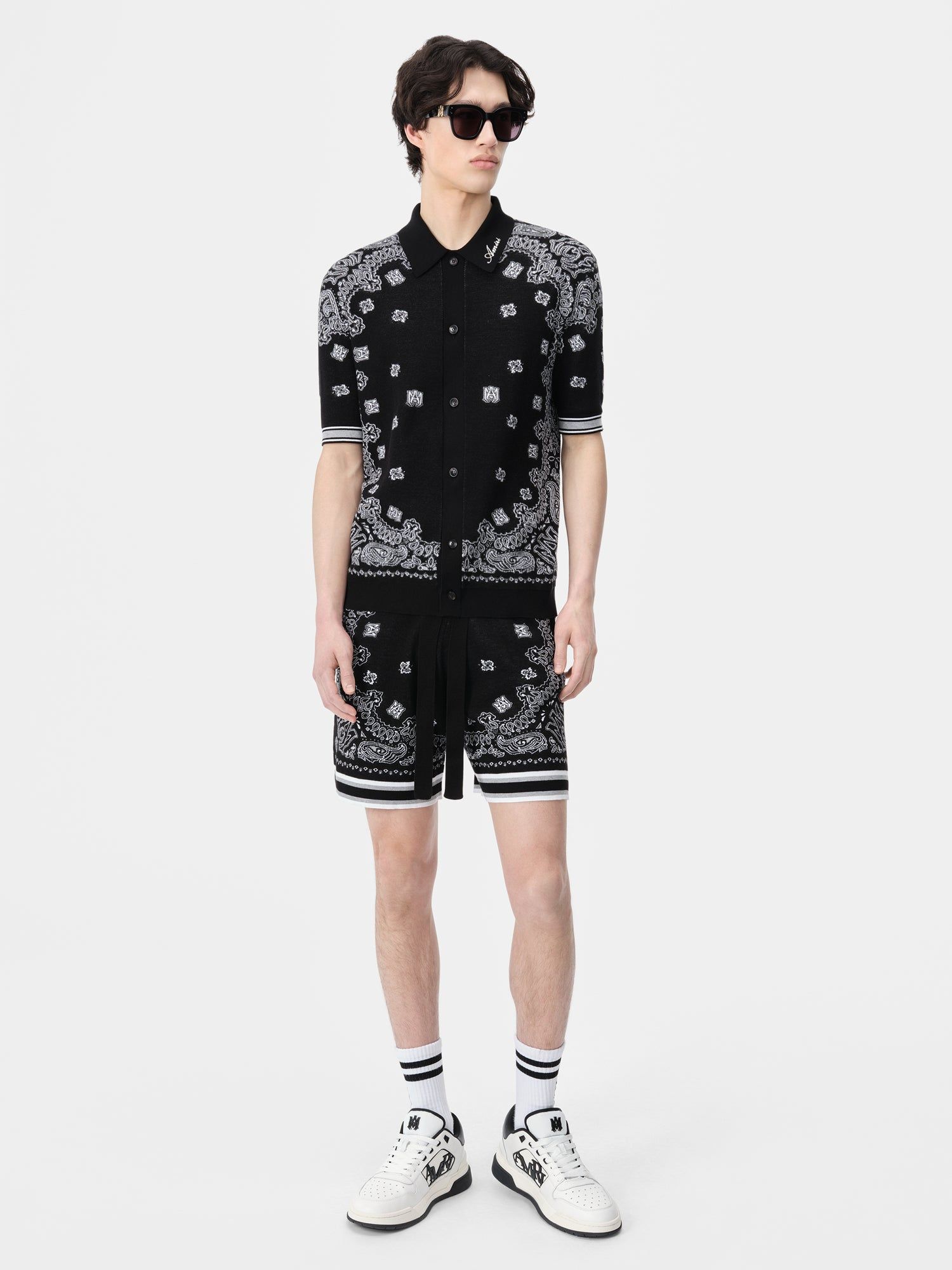 Amiri Bandana Short Men Knitwear Black | RKHDBUX-92